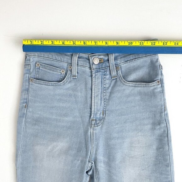 J. Crew Mercantile Women's Jeans High Rise Skinny Light Wash Raw Hems size 24 - Picture 3 of 9